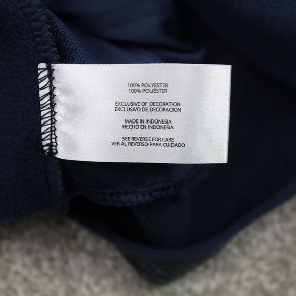 Eddie Bauer Fleece Sweatshirt NWT Mens XS Heather Navy Blue L/S Pullover Sweater - Picture 9 of 12